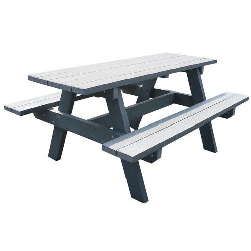 Table Parc Eco 145x140x70 Cm - En Kit - Gris - À Poser