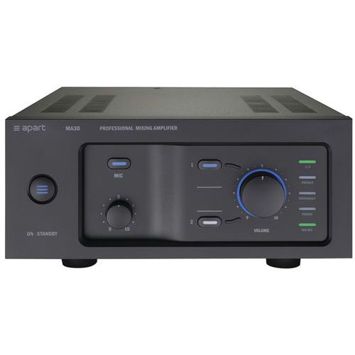 Mixeur amplifié APART MA-30 Noir 30W Demi-rack - Idéal pour installations audio professionnelles