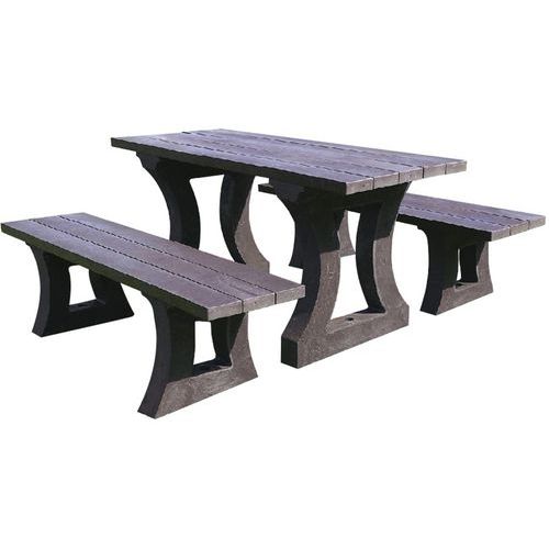 Table bancs plastique recyclé accès facile Table bancs plastique recyclé accès facile
