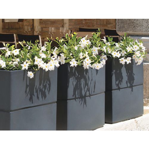 Jardiniere Patio Rectangulaire 80 X 27 X 80 Cm Noir