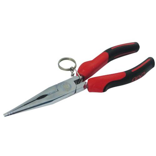 Pince bec 1/2 r. dr. bimat. ressort 200 avec clip inox fme Pince bec 1/2 r. dr. bimat. ressort 200 avec clip inox fme