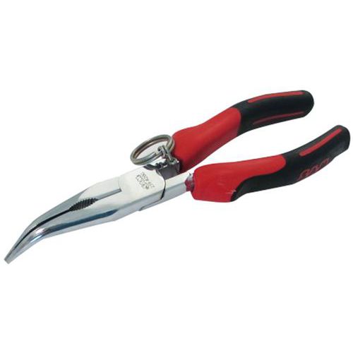 Pince bec 1/2r coud.bimat. ressort 200 mm avec clip inox fme Pince bec 1/2r coud.bimat. ressort 200 mm avec clip inox fme