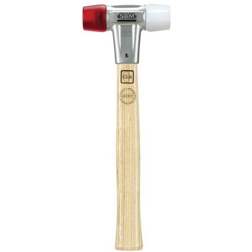 Massette Avec Embouts En Acetate Blanc Et Rouge Diametre 40