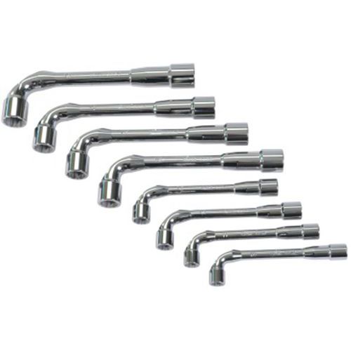 Jeu de 8 cles a pipe debouchees 6/12 pans Jeu de 8 cles a pipe debouchees 6/12 pans