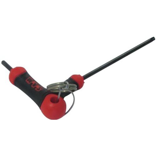 Clé Male Poignee En T Torx T27 Avec Clip Inox Fme