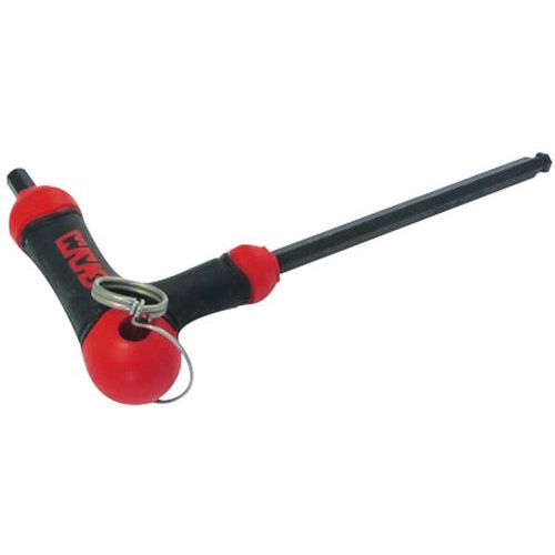 Clé Male 6 Pans Spherique Poignee L 8 Mm Avec Clip Inox Fme