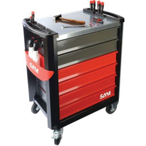 Servante servi-630nz 6 tiroirs modules abs avec 135 outils Servante servi-630nz 6 tiroirs modules abs avec 135 outils
