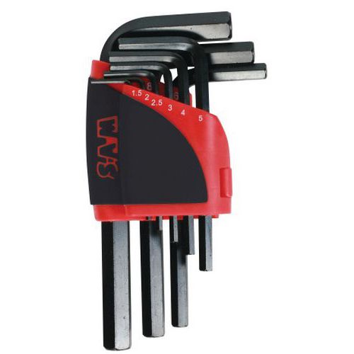 Ratelier 9 Cles Males Courtes 6 Pans 15 à 10mm