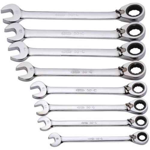 Jeu De 8 Cles Mixtes A Cliquet Articulees