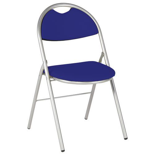 Lot de 4 - Chaises Pliantes Clap Pd Alu + Accro. Tis. Acryliq. 1532 Bleu