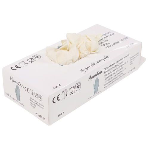 Gants Latex Non Poudrés T8 Blanc