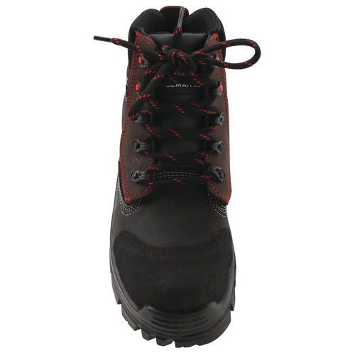 Chaussures De Sécurité Hautes Cuir Noir - Semelles Antidérapantes, Neuves