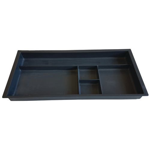 Simmob - Plumier Noir Mélamine - Gamme Visio - 16.3cm - Éco-responsable
