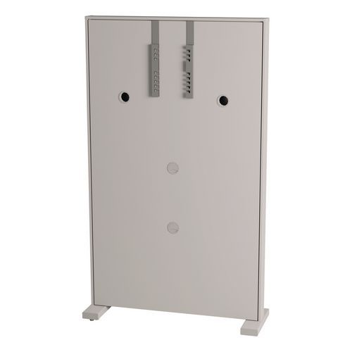 Quadrifoglio - Cloison Support Écran TV Aluminium Gris - 1780mm Hauteur - 43 Pouces Max - 9kg Charge - 2 Ans Garantie