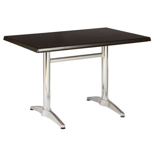 Texas Table 70x70 Alu/wengé