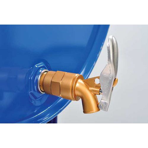 Robinet de vidange 3/4'' Galvanisé Aluminium - Joint Nylon - 150g - Pour Contenant et Fût