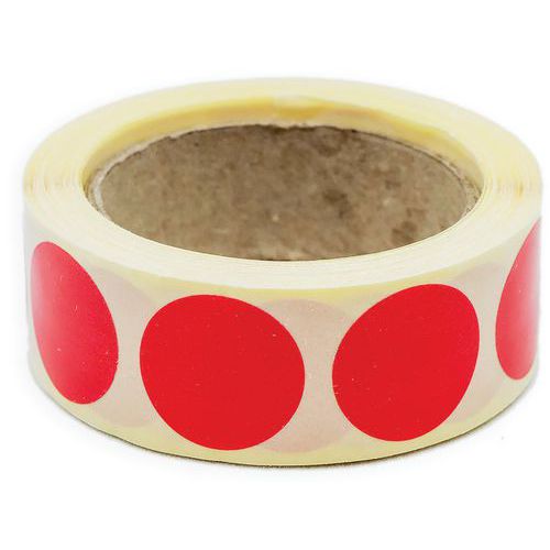 Pastille Adhésive Amovible En Rouleau Rouge - Manutan