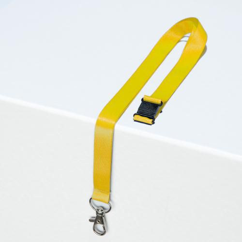 10 Tours De Cou Recyclés Jaunes Avec Mousqueton