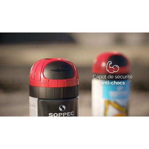 Soppec - Traceur de chantier à l'eau Fluo TP Hydro 500 ml - Rouge - Marquage haute visibilité