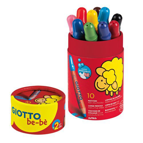 Pot 10 crayons de couleurs gros module mine géante Ø 7 mm thumbnail image 1