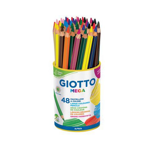 Pot 48 crayons de couleurs Giotto Méga mine Ø 5,5 mm thumbnail image 1