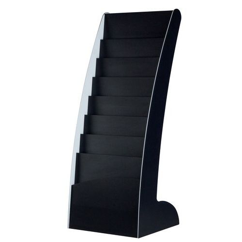 Présentoir Exposition Courbo - 8 Cases - Noir - Paperflow