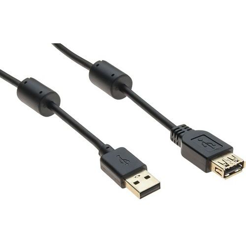 Rallonge Usb 2.0 Type A Et A Avec Ferrites Noire - 15 M