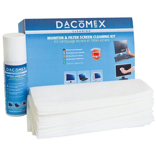 Kit De Nettoyage Écran Lcd/plat 70ml Et Chiffons Dacomex