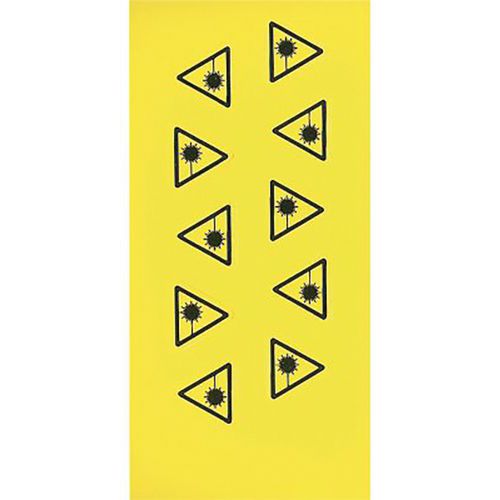 Etiquette Radiation Laser