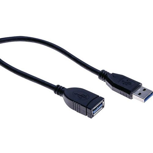 Rallonge éco USB 3.0 type A et A noire - 1,0 m Rallonge éco USB 3.0 type A et A noire - 1,0 m