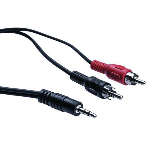 Cordon Stéreo Jack 3.5 Mm Vers 2 X Rcam Noir - 180 M