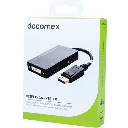 Convertisseur DisplayPort 1.1 vers HDMI, DVI ou VGA DACOMEX Convertisseur DisplayPort 1.1 vers HDMI, DVI ou VGA DACOMEX