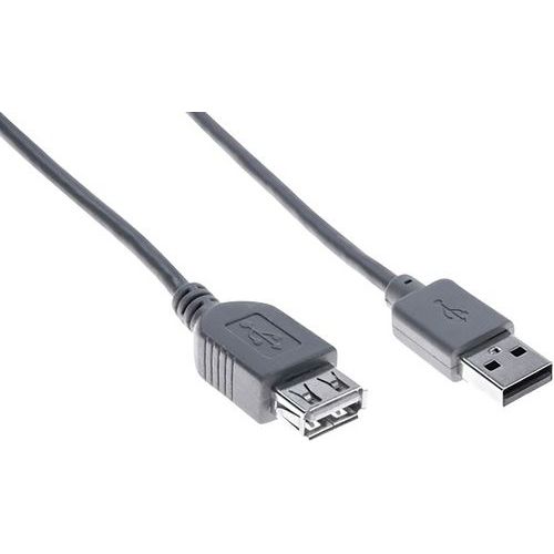 Rallonge éco USB 2.0 A et A grise - 3,0 m Rallonge éco USB 2.0 A et A grise - 3,0 m