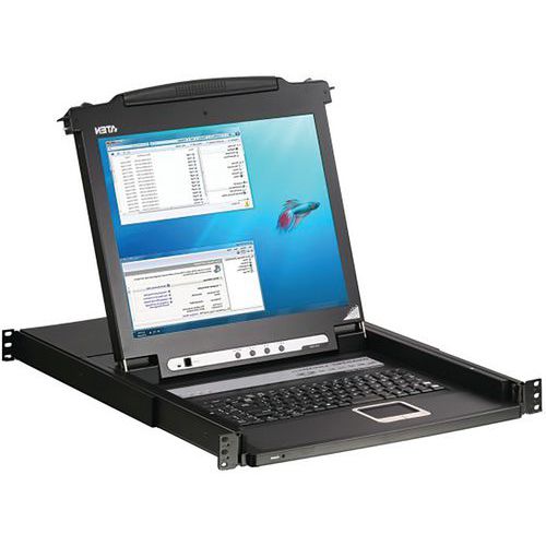 Console LCD 17' simple rail KVM 8 ports VGA/USB-PS2 ATEN Console LCD 17' simple rail KVM 8 ports VGA/USB-PS2 ATEN