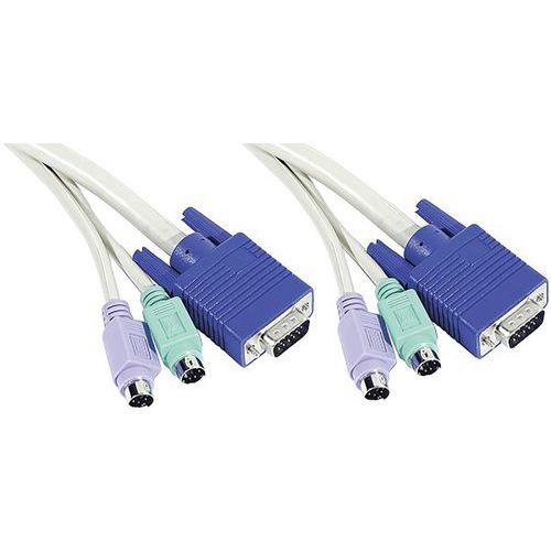 Cordon combiné KVM PS2/VGA MALE/MALE type C1 - 3m Cordon combiné KVM PS2/VGA MALE/MALE type C1 - 3m