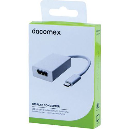 Convertisseur USB 3.1 Type-C vers DisplayPort 1.2 DACOMEX Convertisseur USB 3.1 Type-C vers DisplayPort 1.2 DACOMEX
