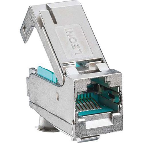 Embase blindée embase coudée RJ45 CAT6A STP ISO LEONI Embase blindée embase coudée RJ45 CAT6A STP ISO LEONI