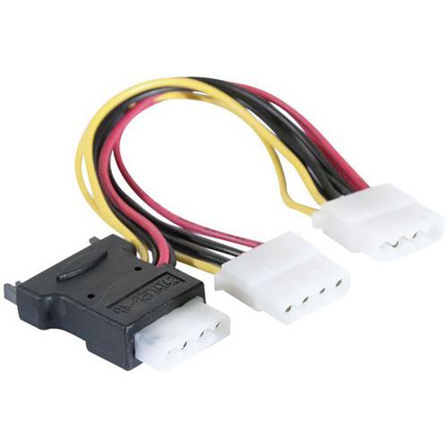 Doubleur d'alimentation SATA vers 3 Molex - 30 cm Doubleur d'alimentation SATA vers 3 Molex - 30 cm