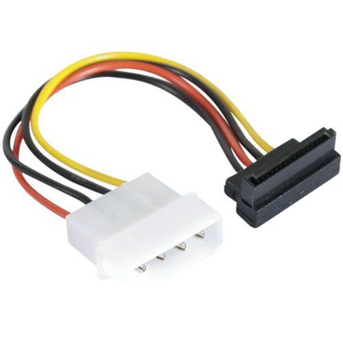 Adaptateur d'alimentation Molex vers SATA Coudé - 15 cm Adaptateur d'alimentation Molex vers SATA Coudé - 15 cm
