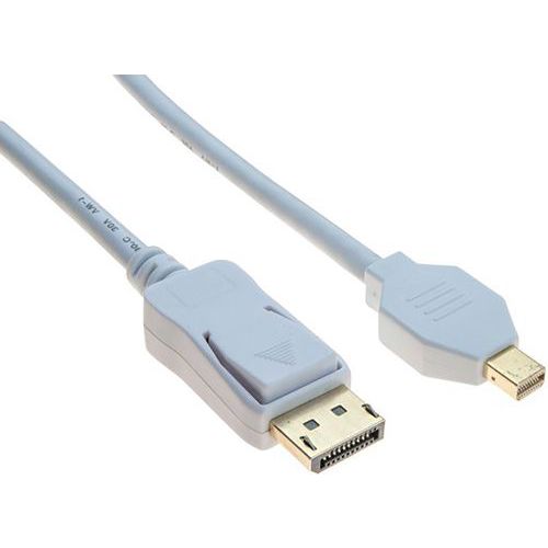 Cordon Displayport Et Mini Displayport 1.2 Blanc - 1m