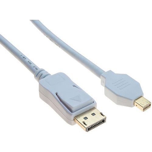 Cordon displayport et mini displayport 1.2 blanc - 5M Cordon displayport et mini displayport 1.2 blanc - 5M