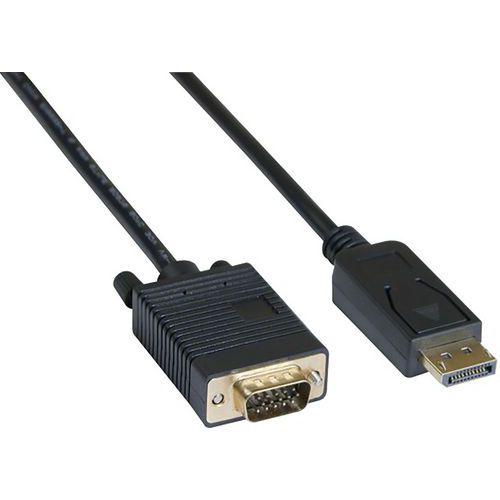 Cordon DisplayPort 1.1 vers vga noir - 3m Cordon DisplayPort 1.1 vers vga noir - 3m