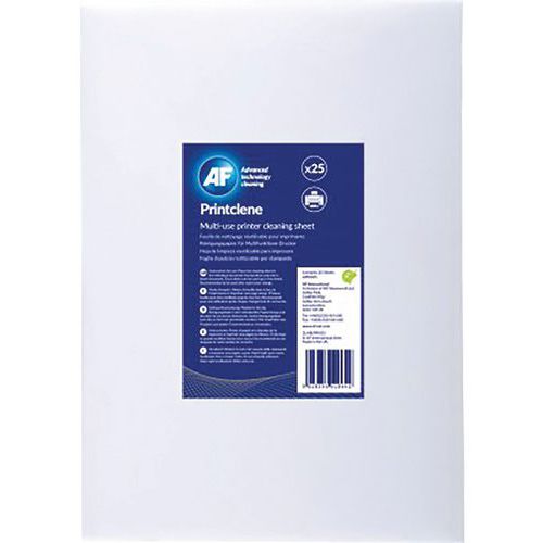 Feuilles de nettoyage pour imprimante laser et fax AF Feuilles de nettoyage pour imprimante laser et fax AF