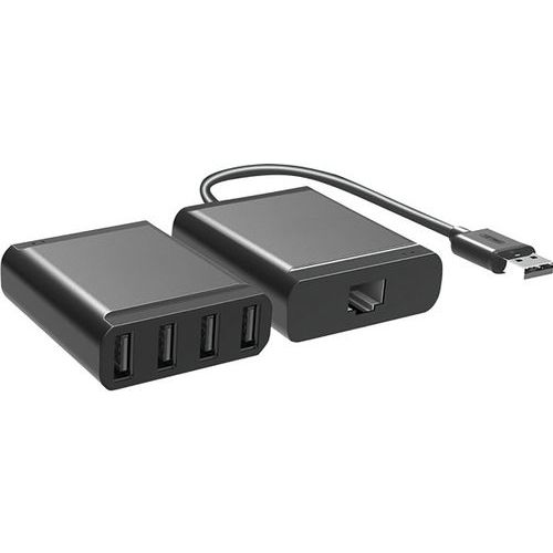 Extendeur Usb 2.0 Sur Cat.5 60m Avec Hub 4 Ports