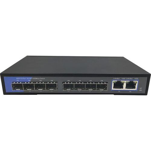 Commutateur 10 PORTS GIGABIT DONT 8 SFP GIGABIT FIBRE 1000SX/LX Commutateur 10 PORTS GIGABIT DONT 8 SFP GIGABIT FIBRE 1000SX/LX