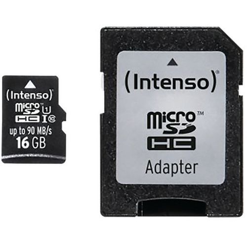 Intenso - Carte MicroSDHC UHS-I Professional Class 10 - 16Go - Lecture 90 Mo/s, Écriture 40 Mo/s
