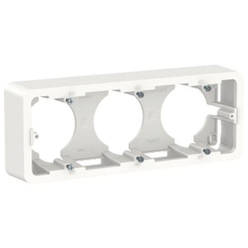 Boîte En Saillie - Blanc - 3 Postes - Unica