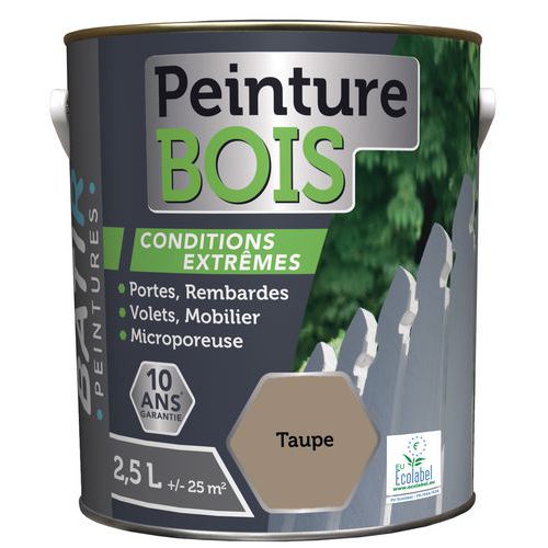 Peinture Bois Ecolabel Batir - 25l Taupe
