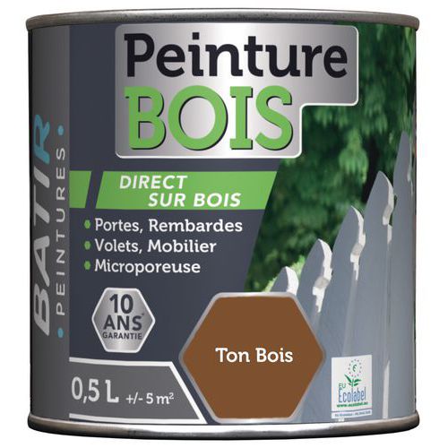Peinture Bois Ecolabel Batir - 05l Ton Bois