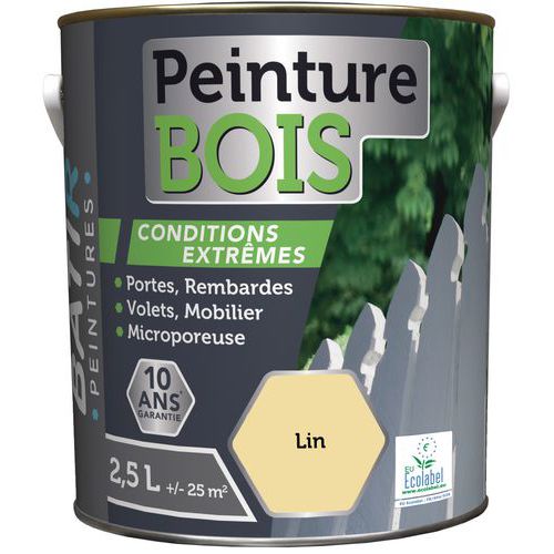 Peinture Bois Ecolabel Batir - 25l Lin